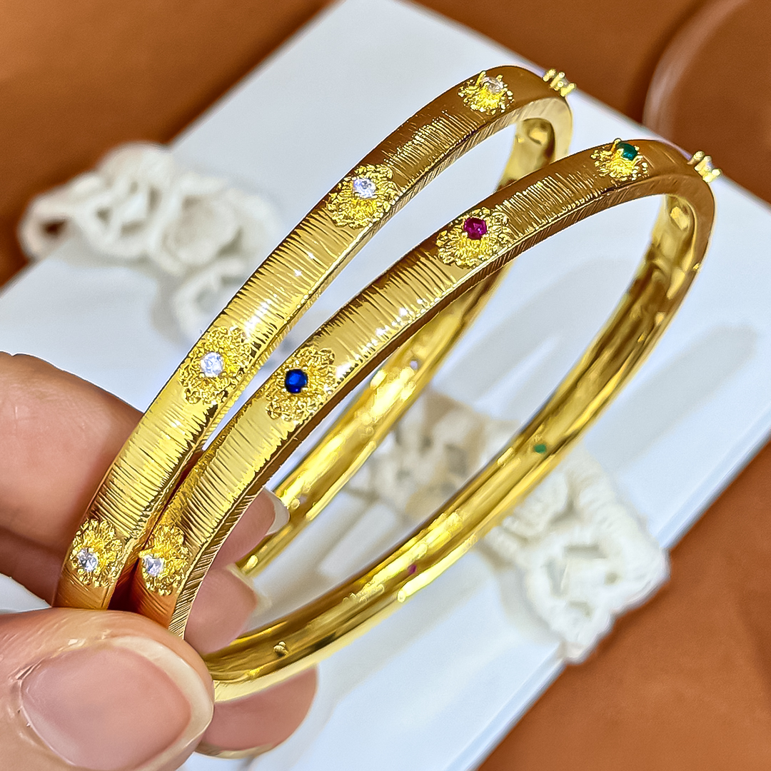 Luxury Turquoise Cuff Bracelet Gold Tone Crystal Accent Woven Texture Engraved Finish Elegant Jewelry Gift For Women Party Anniversary Gift Ready For 