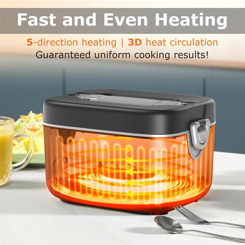 A98I-Cordless Electric 12L Lunch Box-Portable Food Warmer 20000Mah Rechargeable 5-Sided Heating For Office Outdoors 260602 - view 6