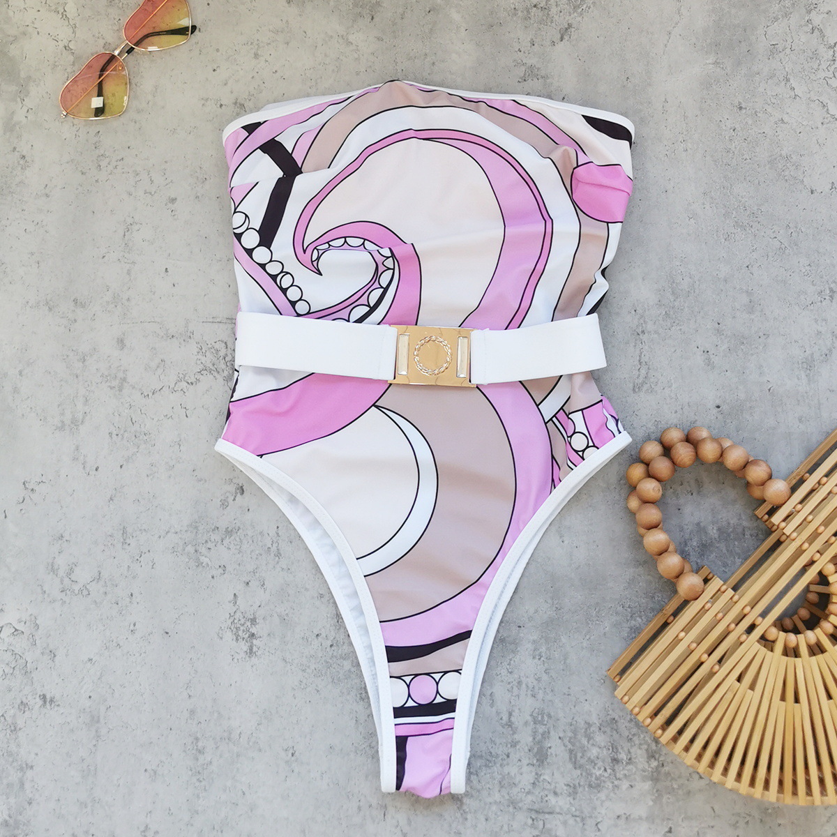 Bandeau Biquini With Cover Up Sexy Women Swimsuit 2026 Swimwear Push Up Swim Suits Female Off Shoulder Bathingsuit Beachwear 260520
