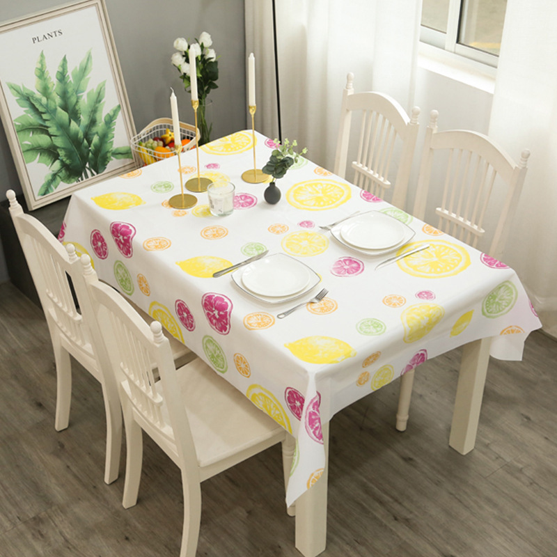 YL-38744 Custom Home Tablecloth, Simple Style, Dustproof, Waterproof, Oil-proof, Wash-free PVC Tablecloth with Checkered Pattern.