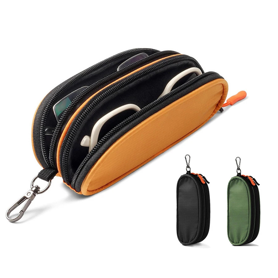 Double Layer Sunglasses Case Organizer Waterproof Travel Bag Multi-Functional Durable Material Storage Box Business Trips260603