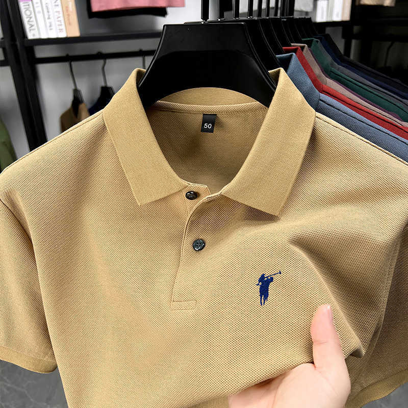 taobaoOle 100 pure cotton short-sleeve polo shirt for men summer casual half-sleeve t-shirt with horse logo