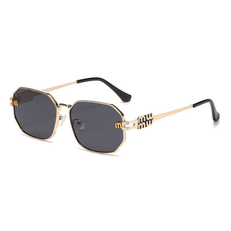 High-End Designer Sunglasses 2025 New M Brand Metal Polygonal Trendy Street Style Women's Internet Celebrity Ins Retro Sunglasses