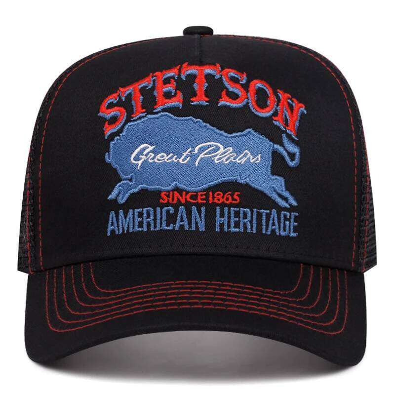 2025 Personalized New Truck STETSON Red Bear Breathable Mesh Street Hip Hop Daily Casual Wear Sunshade Baseball Hat 26Y0603