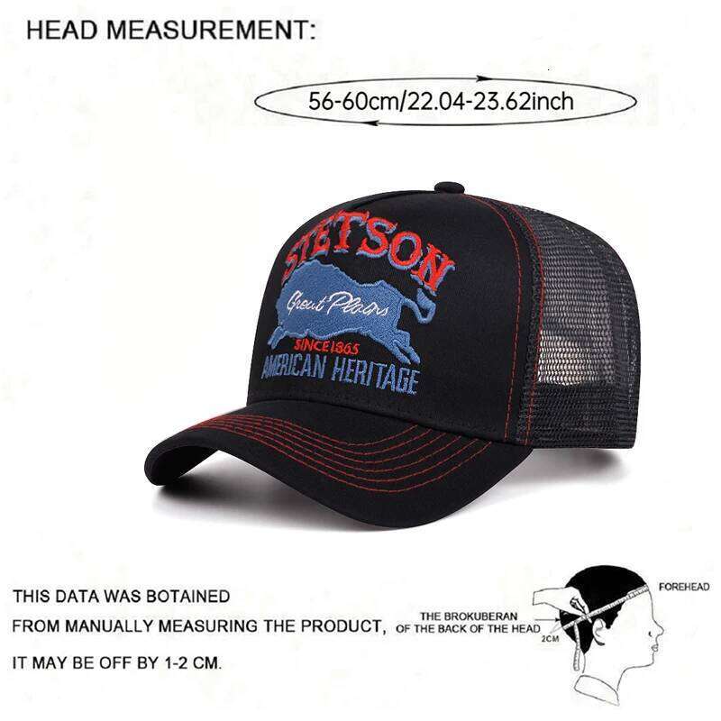 2025 Personalized New Truck STETSON Red Bear Breathable Mesh Street Hip Hop Daily Casual Wear Sunshade Baseball Hat 26Y0603