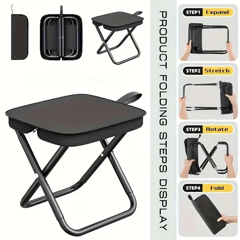 2026 Ultra Light Folding Chair Convenient Portable Fishing Stool Outdoor Camping Picnic Travel Lightweight Seat 260603