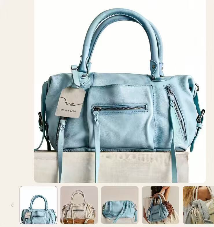 Punkstyle motorcycle bag for women 2026 model largecapacity soft leather shoulder and crossbody tote 240902
