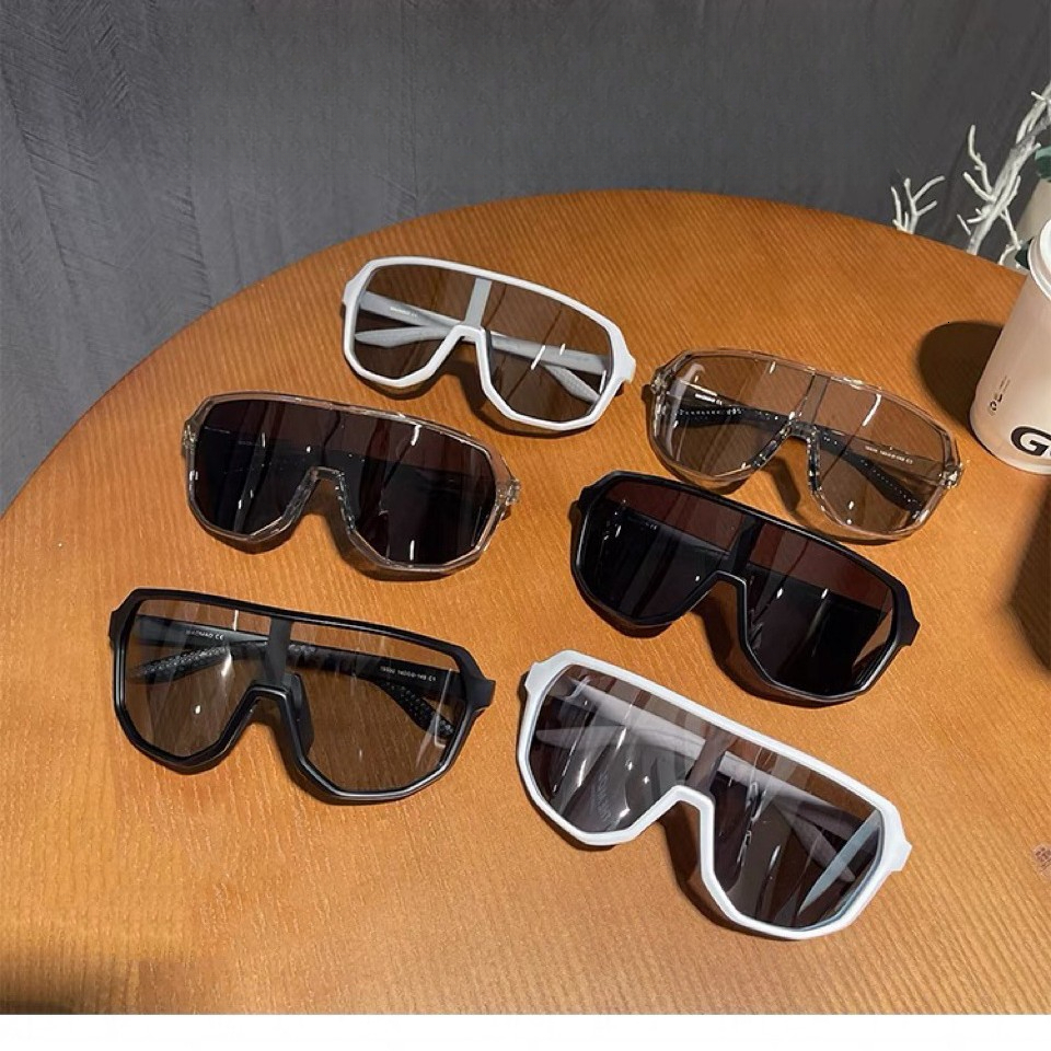 Luxury Men's Designer Sunglasses Women's Fashion Mountaineering Large Frame Integrated Widening Windproof Goggles Polarized Outdoor Cycling  - view 9