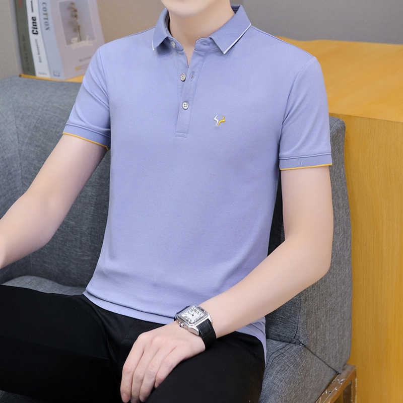 New short-sleeved Paul clothing polo collar base shirt casual trendy brand mens T-shirt top