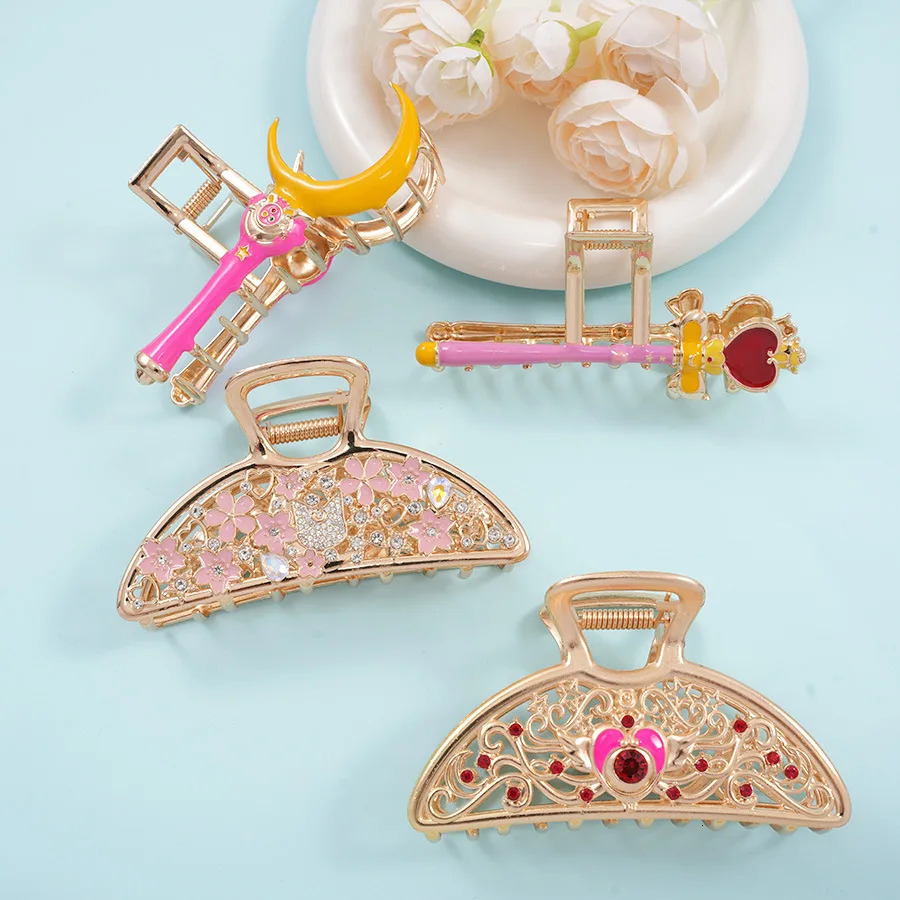 Cartoon Anime Peripheral Alloy Hair Claw Japanese Style Anime Claw Clips Trendy Hair Clips for Women Girls Hair Accessories260528BJ - view 6