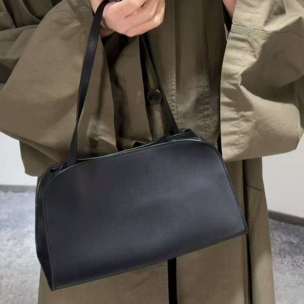 Women Genuine Leather Clutch Handbag Top Layer Cowhide Shoulder Bag Minimalist Niche Design Versatile Saddle Style SENYY