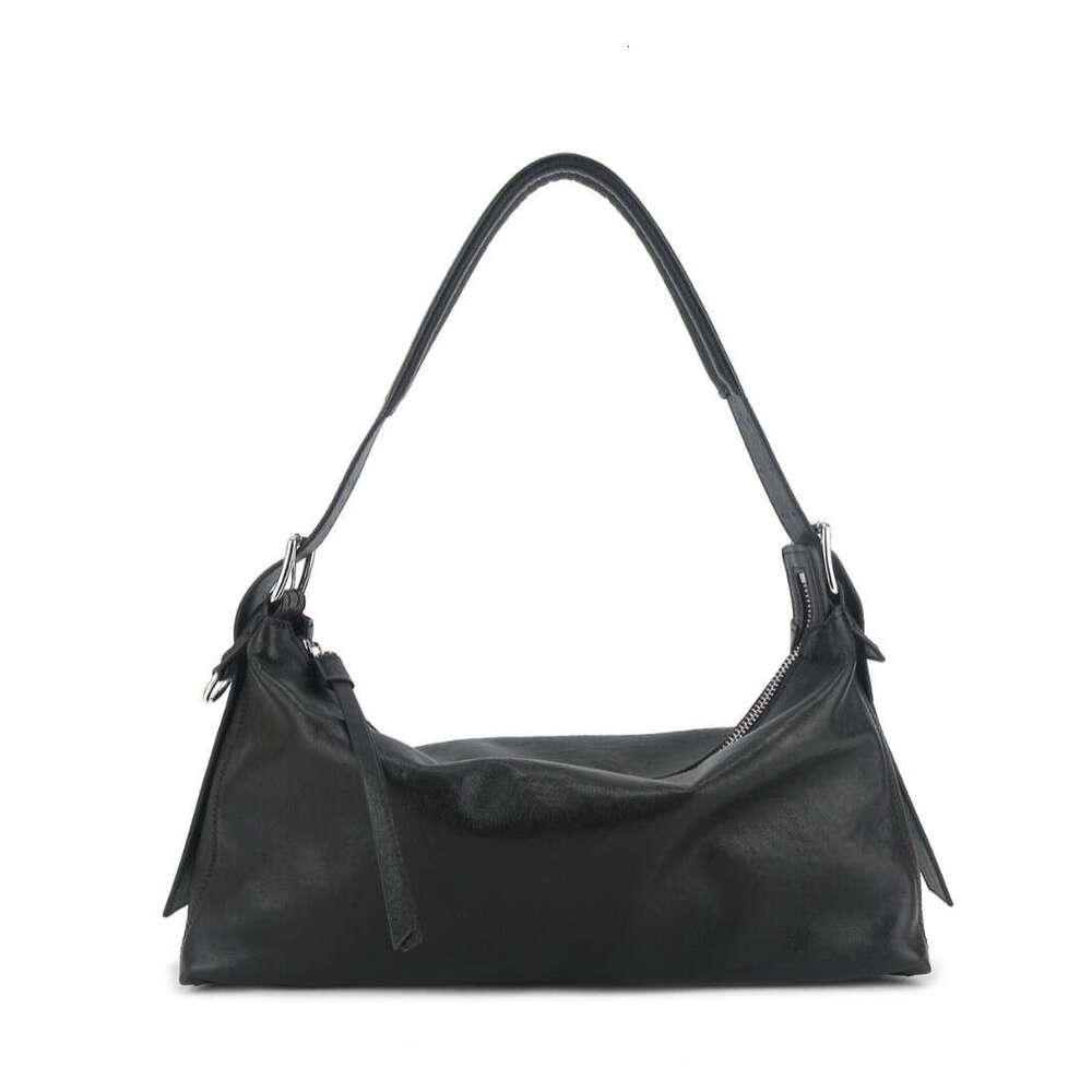 Women Vegetable Tanned Leather Baguette Hobo Bag Minimalist Vintage Style High End Tote Crossbody SENYY