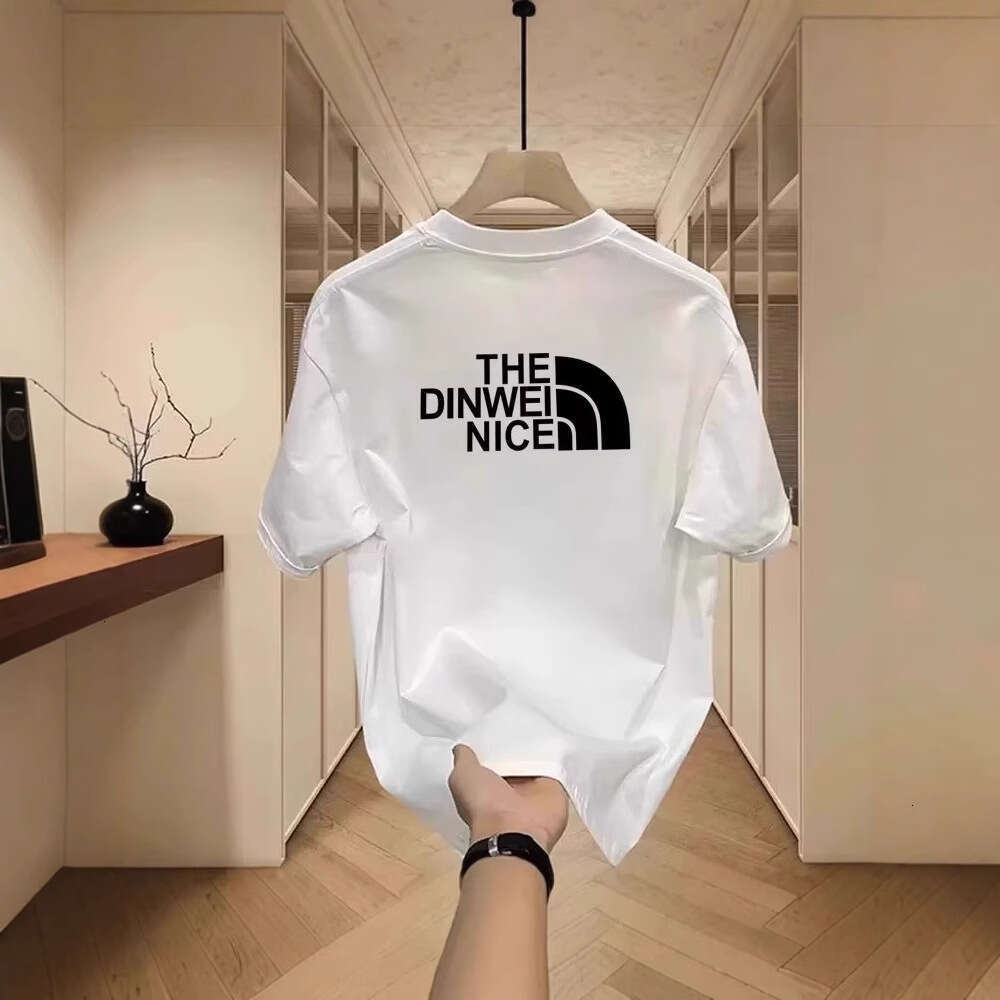 Summer new round-neck pure cotton short-sleeve T-shirt men simple and versatile loose-fitting slimming suitable for students easy to match with other