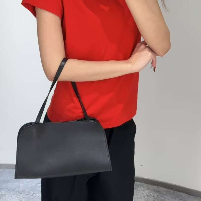 Women French Style Niche Underarm Bag Simple Genuine Leather Shoulder Handbag For Commuting SENYY