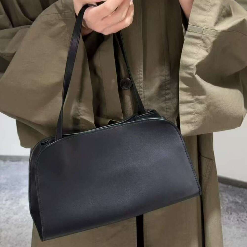 Women French Style Niche Underarm Bag Simple Genuine Leather Shoulder Handbag For Commuting SENYY