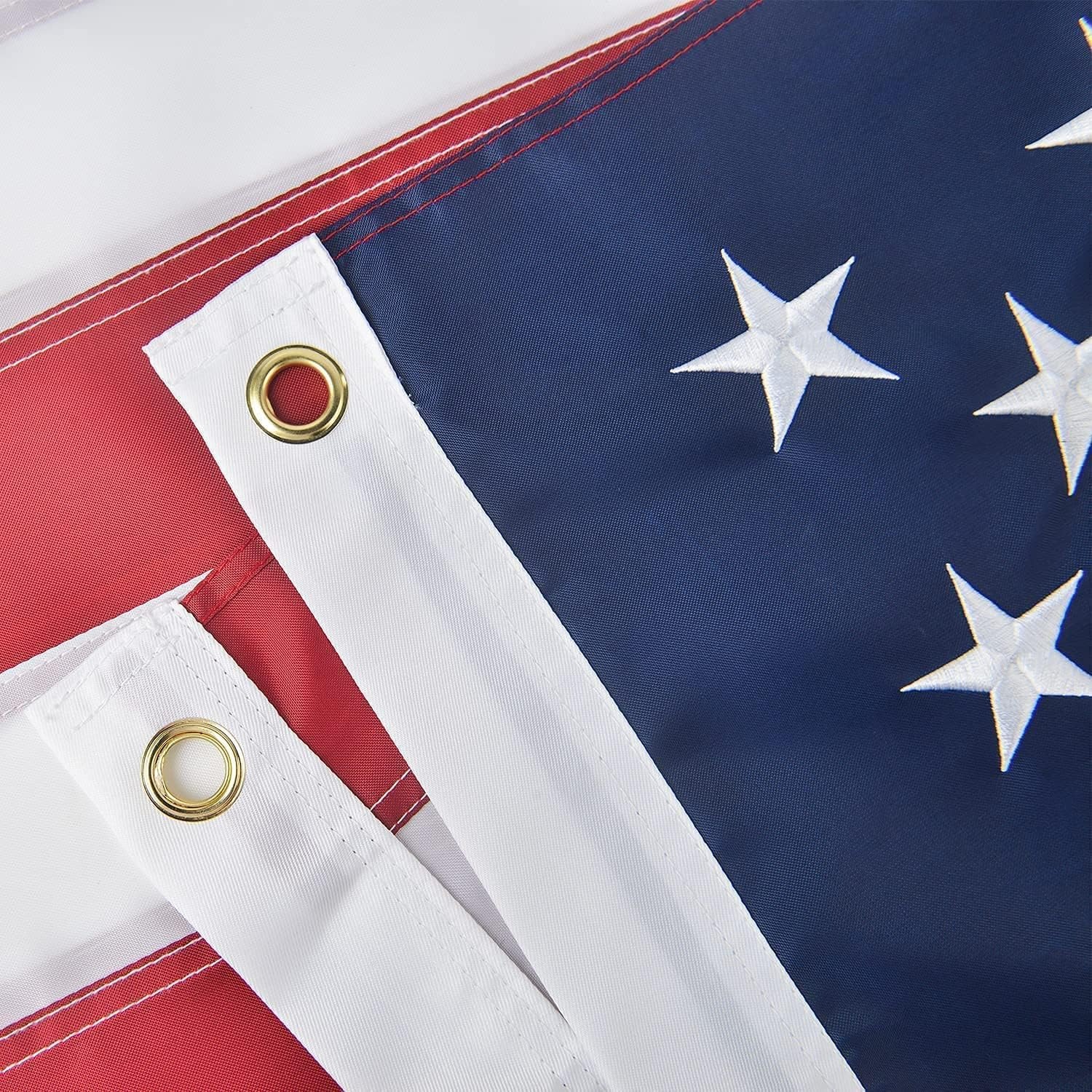 10pc American Flag for Outside 2.5X4 FT, Deluxe Heavy Duty, All Weather High Wind USA US Flag with Embroidered Stars, Sewn Stripes, Brass Grommets