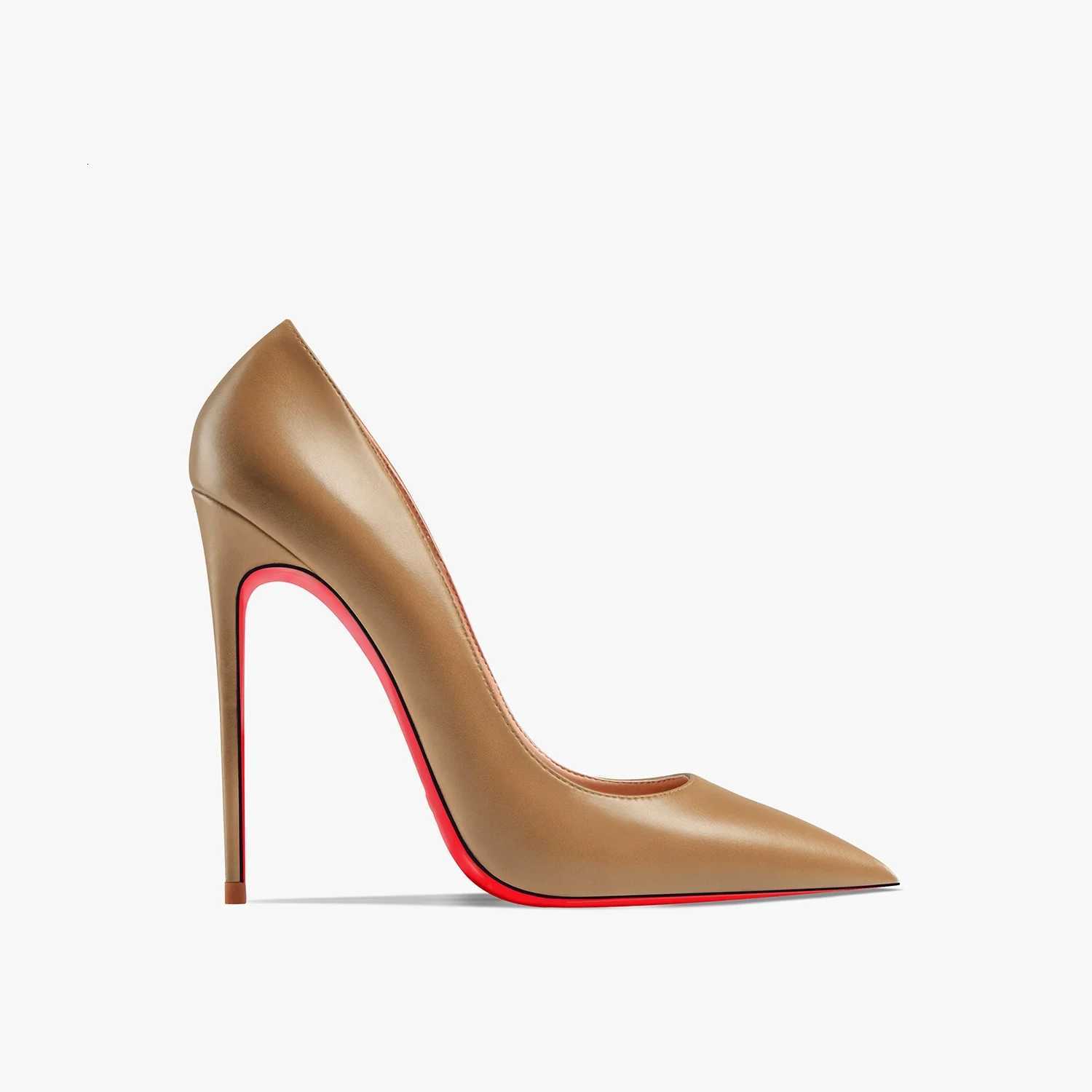High Red Shiny Bottom New Womens Heels Pointed toe Pumps 12 cm Sexy Matte Party Wedding Shoes Elegant Woman Heeled Shoes H260604
