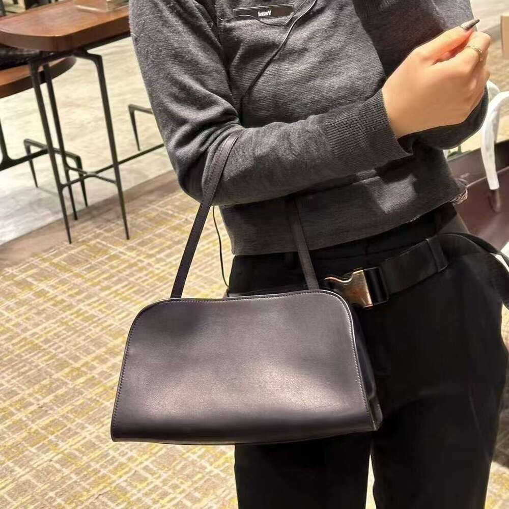 Women French Style Niche Underarm Bag Simple Genuine Leather Shoulder Handbag For Commuting SENYY