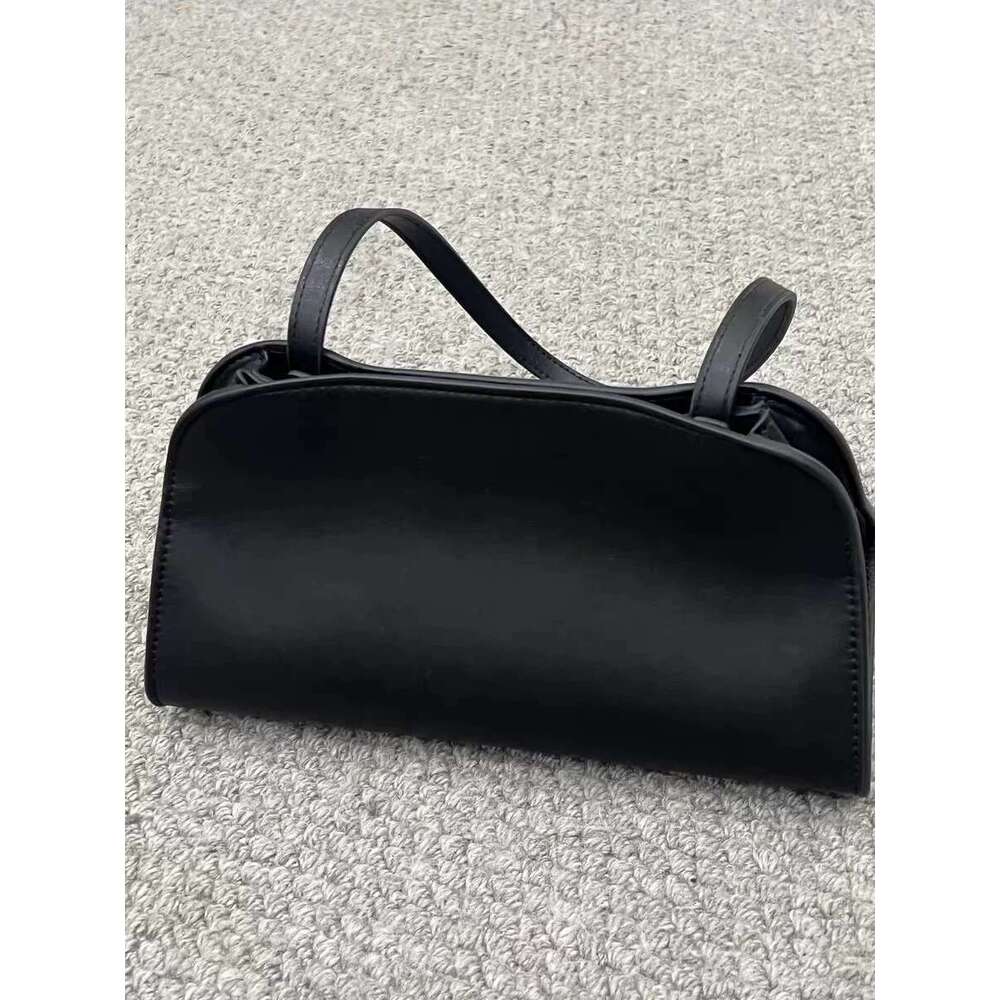 Women Genuine Leather Clutch Handbag Top Layer Cowhide Shoulder Bag Minimalist Niche Design Versatile Saddle Style SENYY