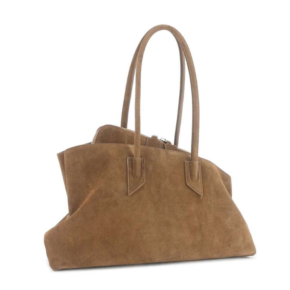 Women Autumn Suede Underarm Bag Genuine Leather Niche Irregular Shoulder Large Capacity Tote Versatile SENYY