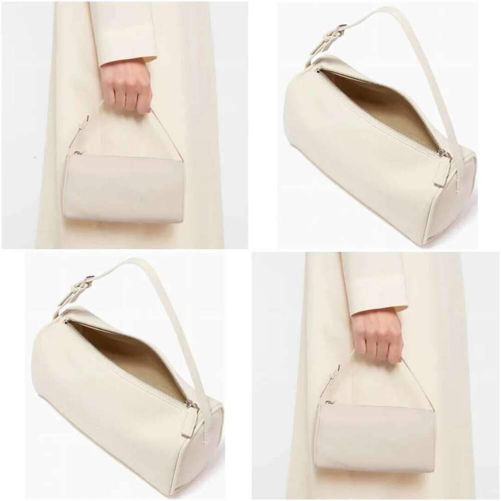 Women Pen Holder Genuine Leather Mini Cylinder Bag Crossbody Handheld Underarm French Style For Commuting SENYY
