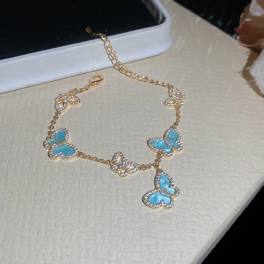 Super Shiny Zircon Butterfly Bracelet, Sweet Korean Ins Style, Light Luxury High-End Accessory, Versatile and Flattering Jewelry - view 8