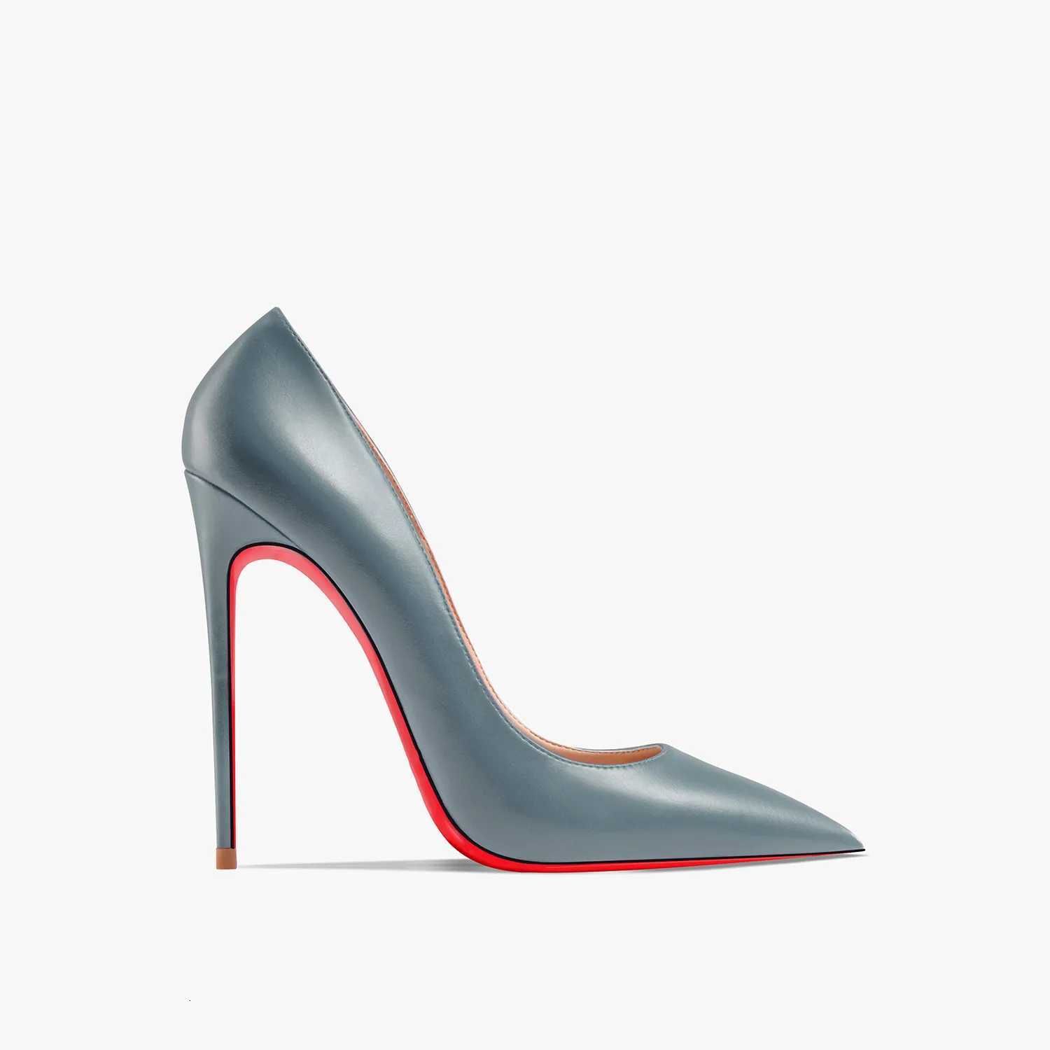High Red Shiny Bottom New Womens Heels Pointed toe Pumps 12 cm Sexy Matte Party Wedding Shoes Elegant Woman Heeled Shoes H260604