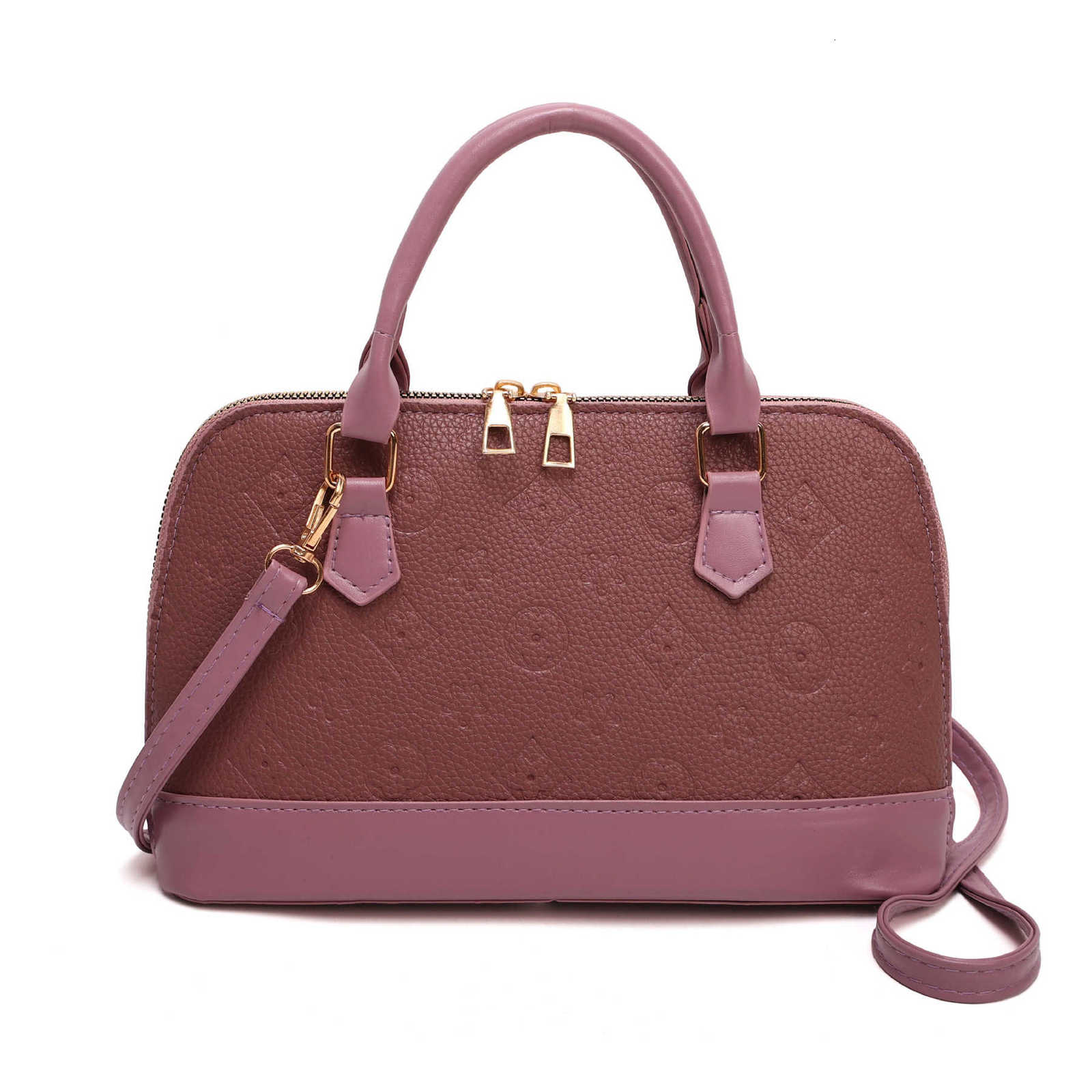 Vintage-style handbag for women, 2026 new model, European and American fashionable printed tote bag, versatile and large capacity shell-shaped handbag