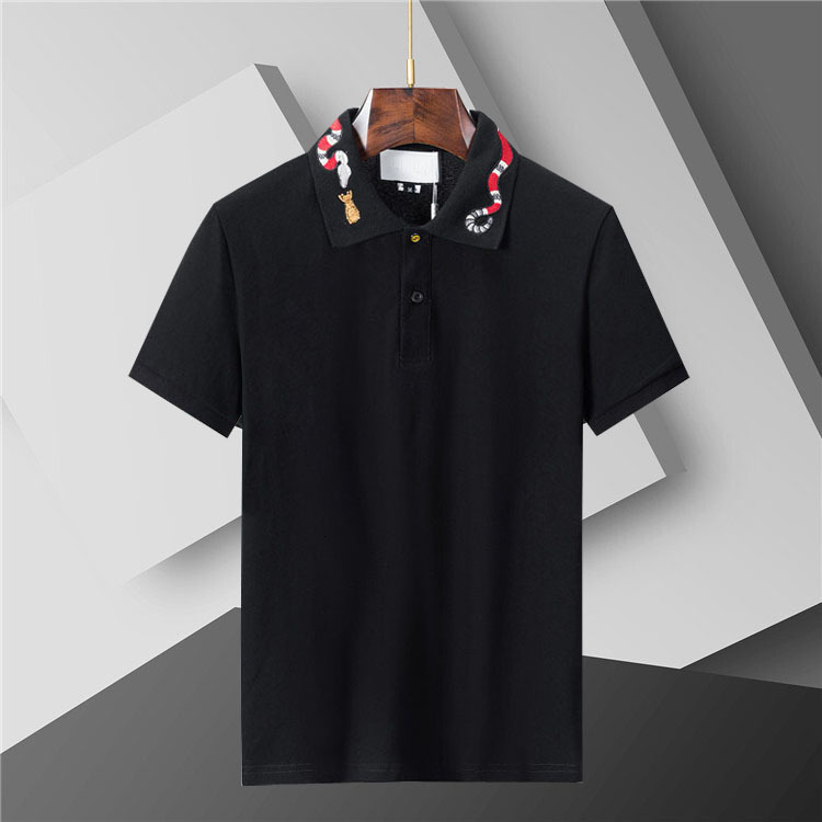 2026 Italy Mens Designer Polos Shirts Mens Italy Polos Shirt with High-Street Embroidery - Cotton Fabric Featuring Snake Bee Prints Asian size M-XXXL