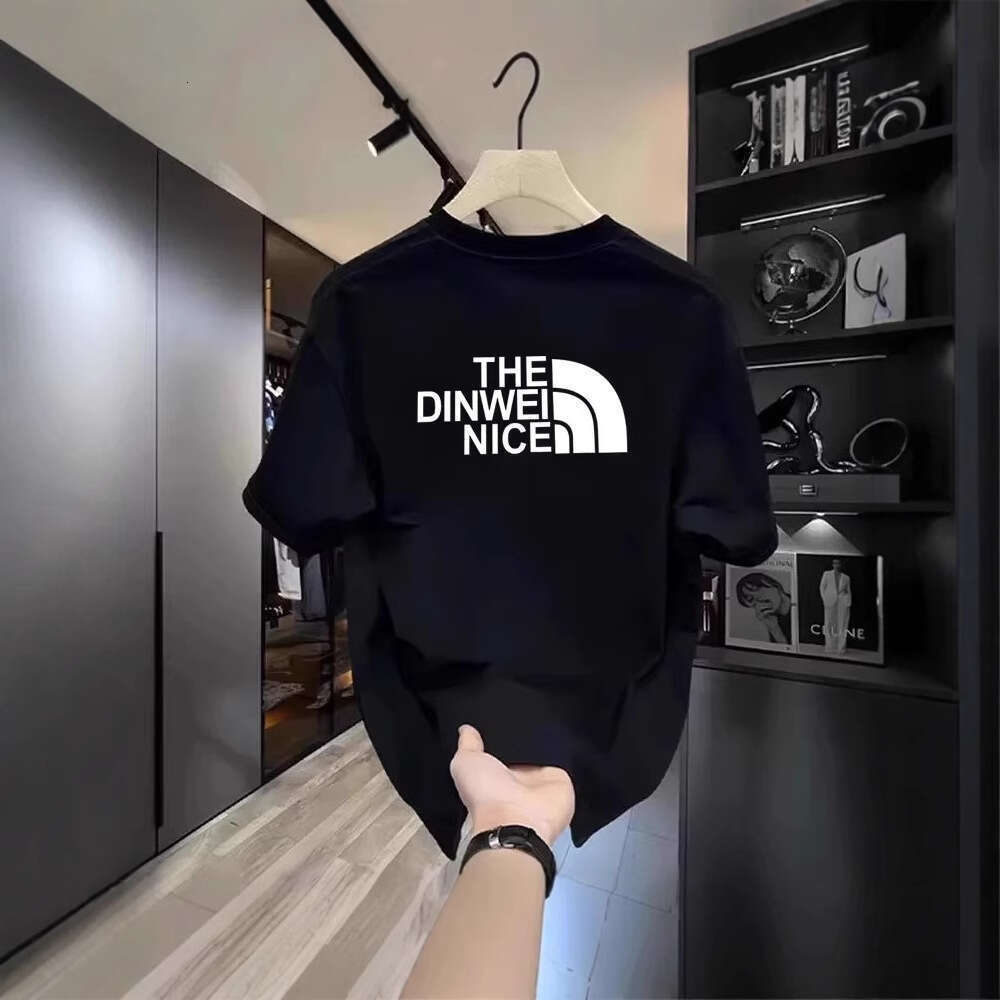 Summer new round-neck pure cotton short-sleeve T-shirt men simple and versatile loose-fitting slimming suitable for students easy to match with other
