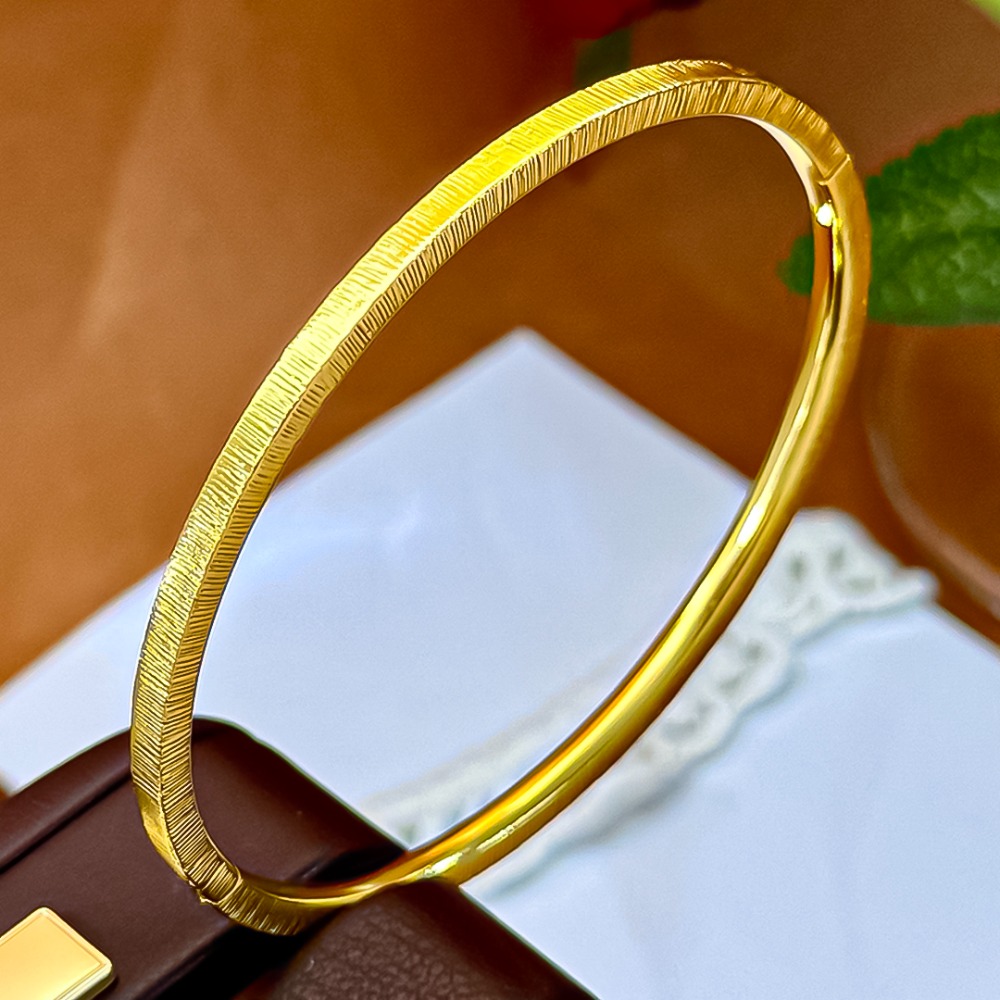 Vintage Designer Bangle Bracelet Gold Bead Detail Gold Tone Woven Relief Pattern Statement Jewelry Gift For Women Wedding Anniversary Designer Inspired For Women