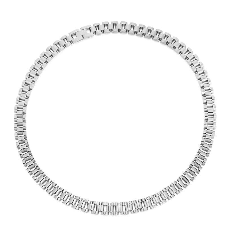 2026 Gold Stainless Steel Watch Band Necklace Mens Fashionable Custom Jewelry with Strap Chain for Necklaces