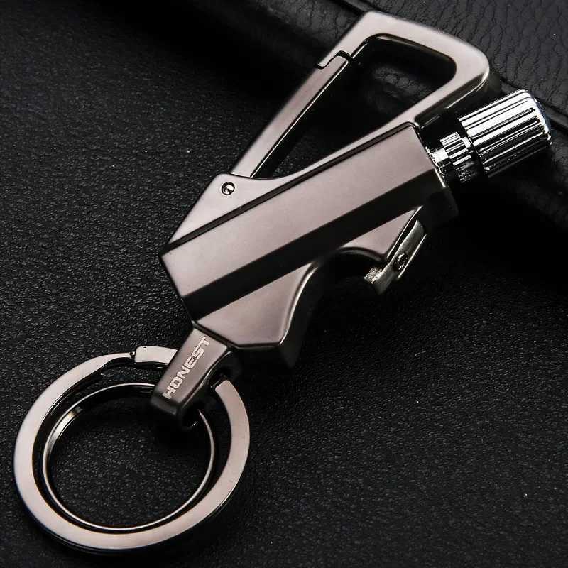 Outdoor mtifunctional portable match keychain fuel lighter metal camping ignition tool mens gadget J260622 - view 3
