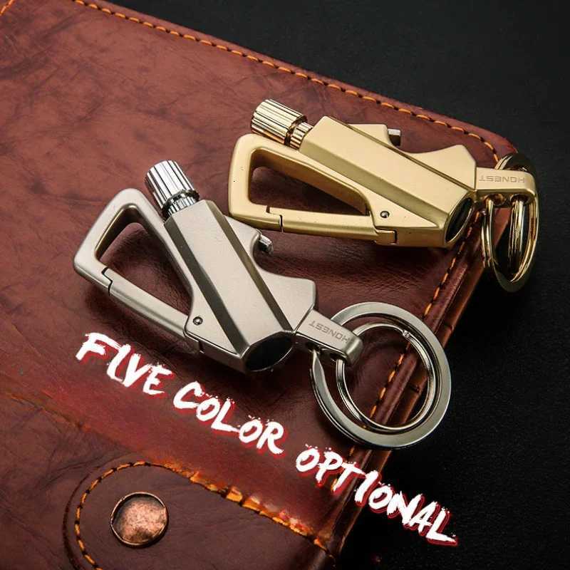 Outdoor mtifunctional portable match keychain fuel lighter metal camping ignition tool mens gadget J260622 - view 7