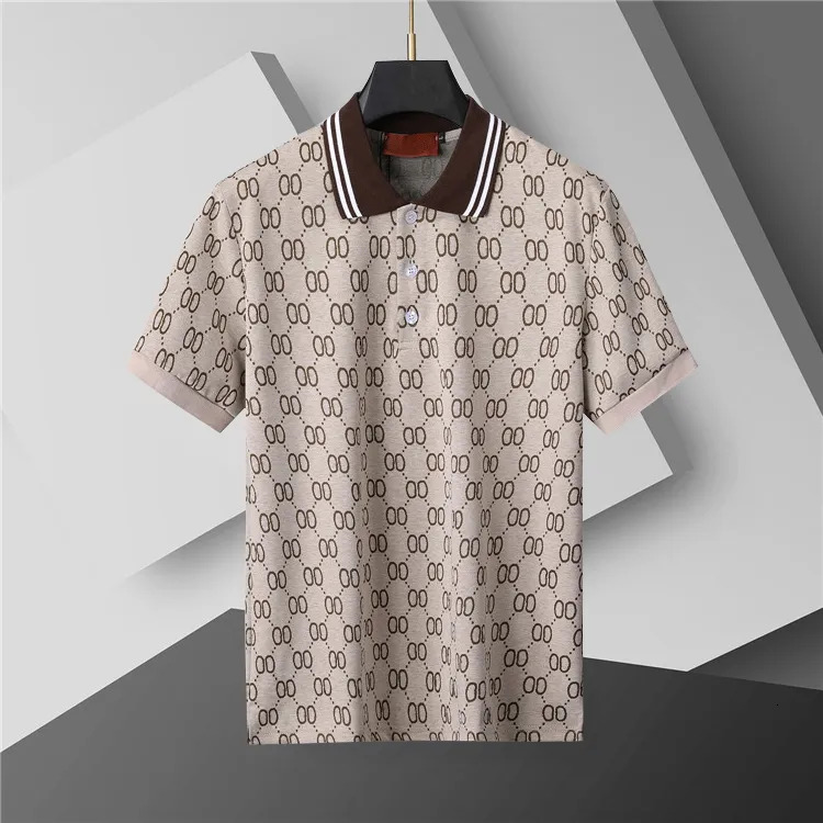 Mens Polo Shirt Fashion Mens T-shirt Luxury Polo Collar Breathable Top Summer Business Shirt Asian size M--XXXL