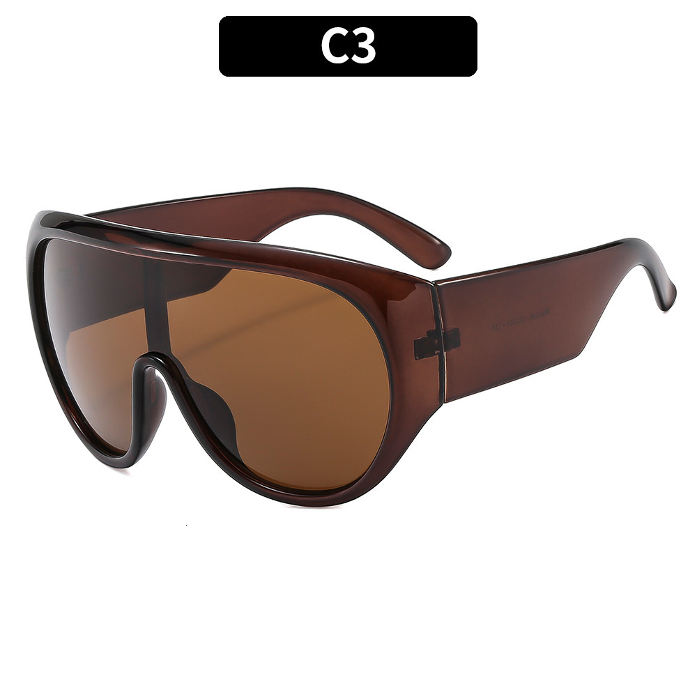 Unisex Frameless Sunglasses, Casual Oversized Gradient Lenses with UV380 Protection - Waterproof PC Construction for Distance Vision, Large Fashion Sh - view 7