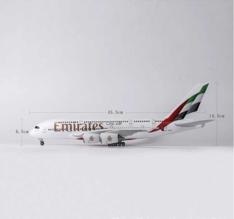 New Emirates A380 Model Plane 1/160 Scale 18 inchs Large Die-cast airplane Toy Collected Gift By Aviation C260604