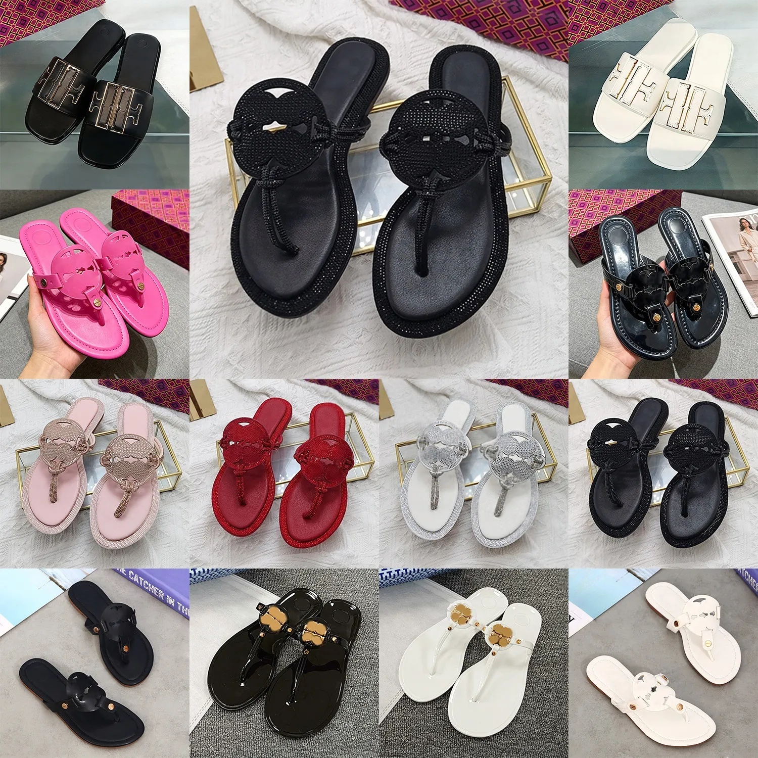 Designer Sandals Designer Women Luxury Slides Flat Sandals Designer jelly women sparkly slides miller sandles shoes slides flip flops designer slippers women 36-41