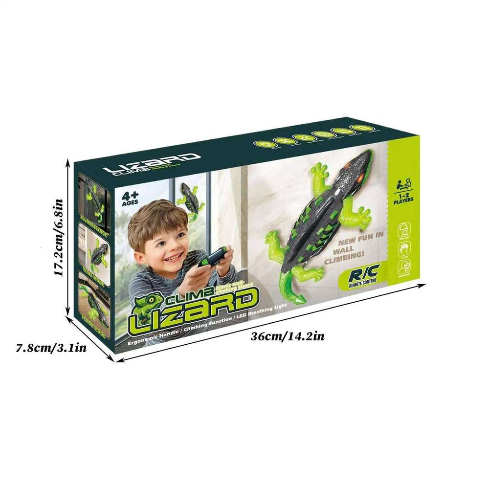Remote Control Toy Climbing Crawler Wall Electric Lizard with Light for Christmas Stocking Stuffer Kids Play Home Party - view 7