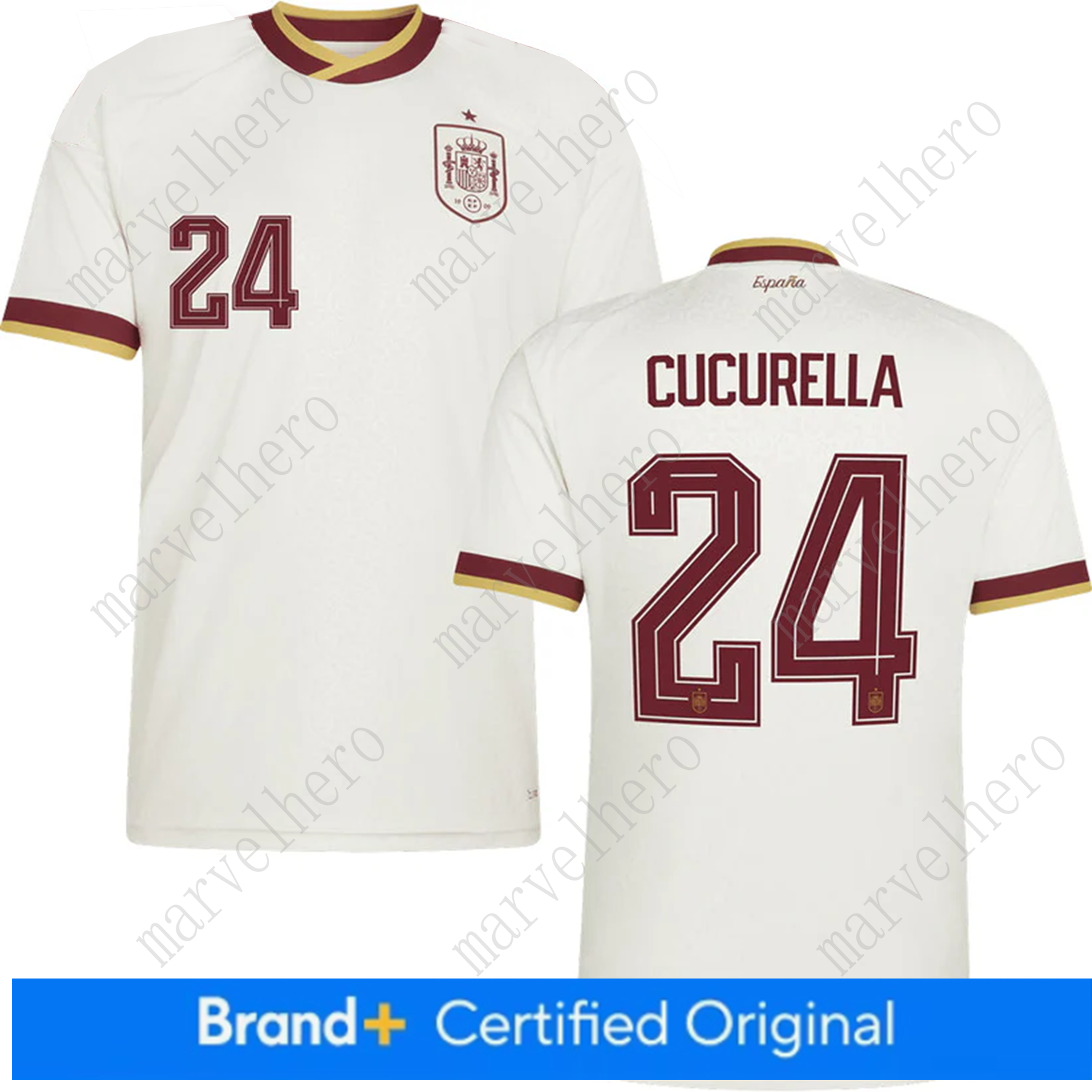 Spain Away Cucurella 24 World Cup 2026 T shirt Spanish National Team Sports T-shirt Jerseys Flag Football Stars Spanish Full Squad Home Top