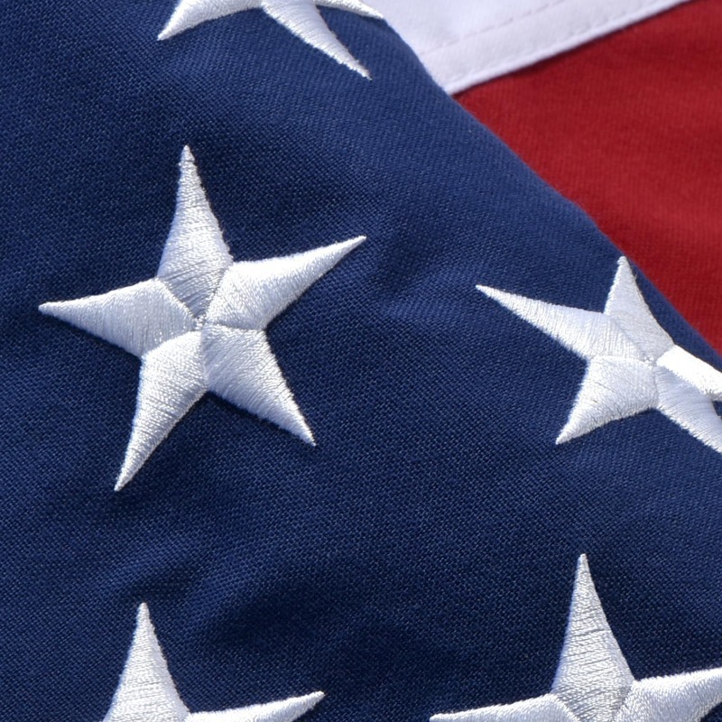 10pc American Flag for Outside 2.5X4 FT, Deluxe Heavy Duty, All Weather High Wind USA US Flag with Embroidered Stars, Sewn Stripes, Brass Grommets