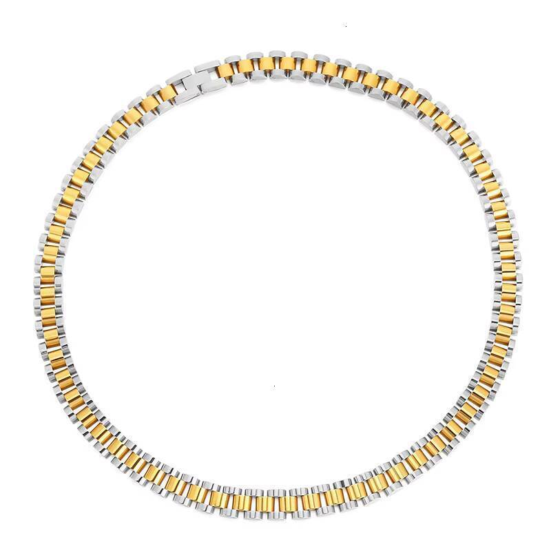 2026 Gold Stainless Steel Watch Band Necklace Mens Fashionable Custom Jewelry with Strap Chain for Necklaces
