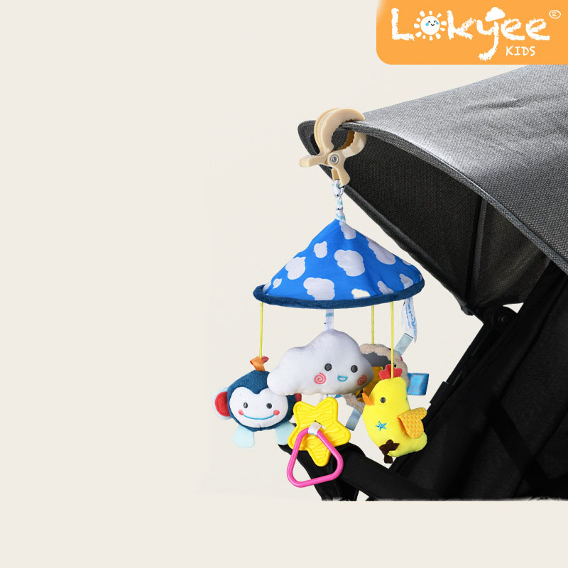 2026 Customized baby bedside rattle hanging ornaments baby soothing toys bulk supply educational bed bell hanging ornament toys