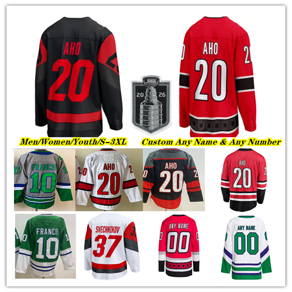 CarolinaS Hurricanes Sebastian Aho Taylor Hall Andrei Svechnikov Hockey Jersey Seth Jarvis Jackson Blake Logan Stankoven Nikolaj Ehlers K'Andre Miller Andersen