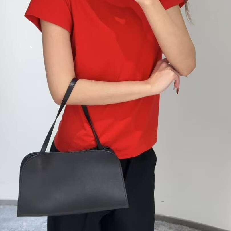 Women Genuine Leather Clutch Handbag Top Layer Cowhide Shoulder Bag Minimalist Niche Design Versatile Saddle Style SENYY