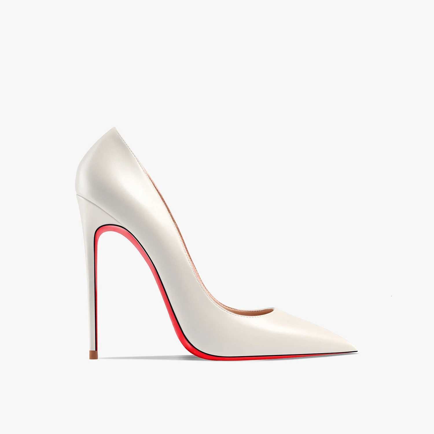 High Red Shiny Bottom New Womens Heels Pointed toe Pumps 12 cm Sexy Matte Party Wedding Shoes Elegant Woman Heeled Shoes H260604