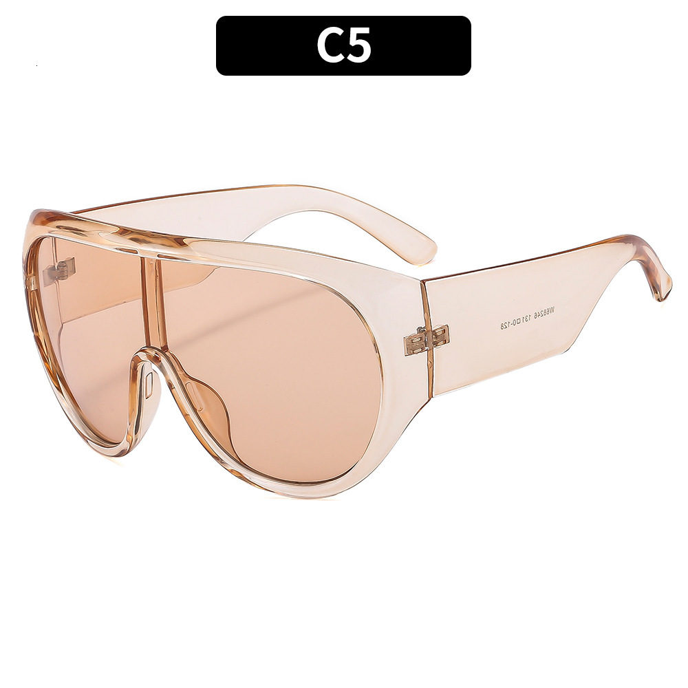 Unisex Frameless Sunglasses, Casual Oversized Gradient Lenses with UV380 Protection - Waterproof PC Construction for Distance Vision, Large Fashion Sh - view 8