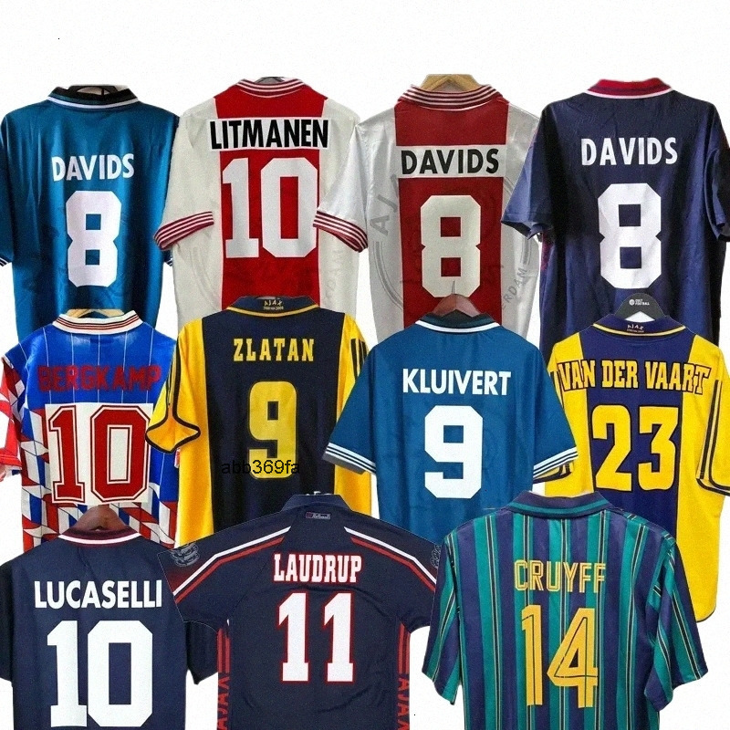 89 90 94 95 96 98 00 01 Retro Soccer Jerseys Home VAN DER VAART IBRANIMOVIC SEEDORF KLUIVERT BERGKAMP RIJKAARD DAVIDS BLIND LITMANEN classics Vintage 