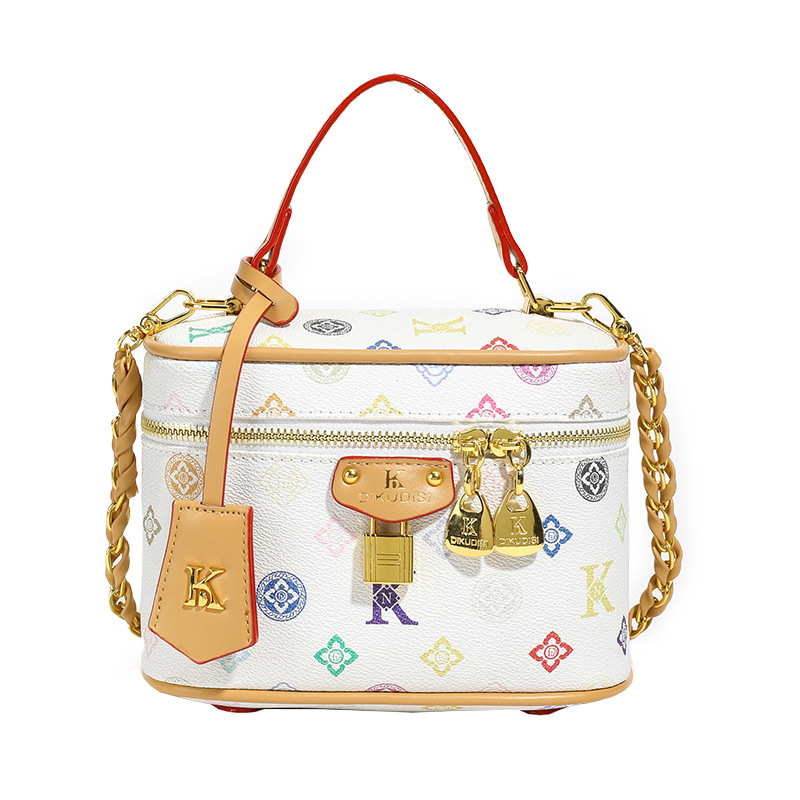 designer bag 2026 New Women's High-End Printed Box Bag, Light Luxury Versatile Casual Shoulder Crossbody Purse