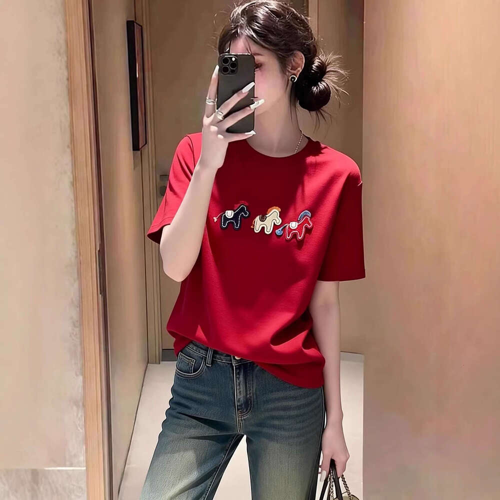 Little Pony Pure Cotton Short Sleeve T For Women Loose Casual Fashion Niche Base Shirt Top - view 3